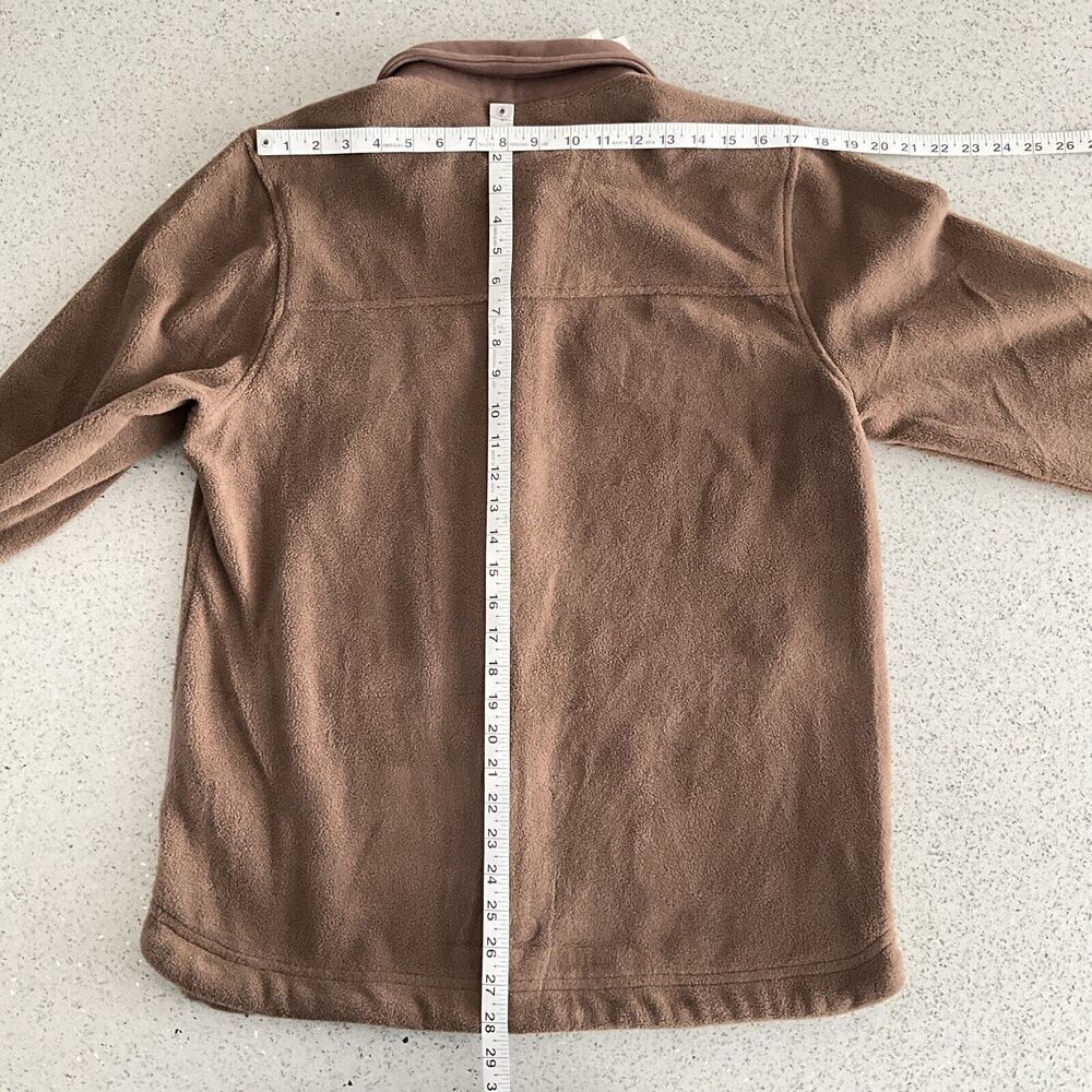 Blank NYC Shacket Brown Fleece Button Front Cozy Soft Boho L - Picture 7 of 12